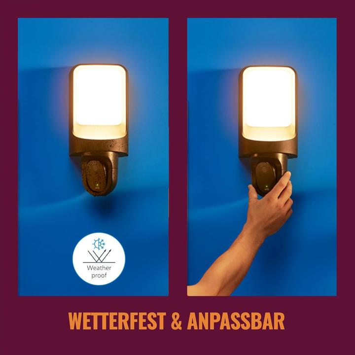 Actual product image WiZ Outdoor wall light with camera (1920 x 1080 Pixels)