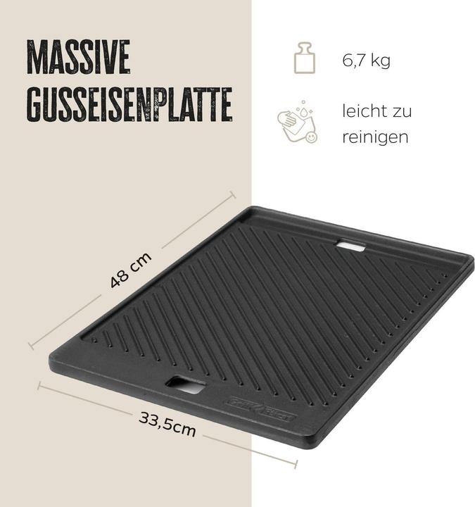 Produktbild Grillfürst Grillplatte Gusseisen für Genesis II GS4 400 / 600 48 x 33,5 cm