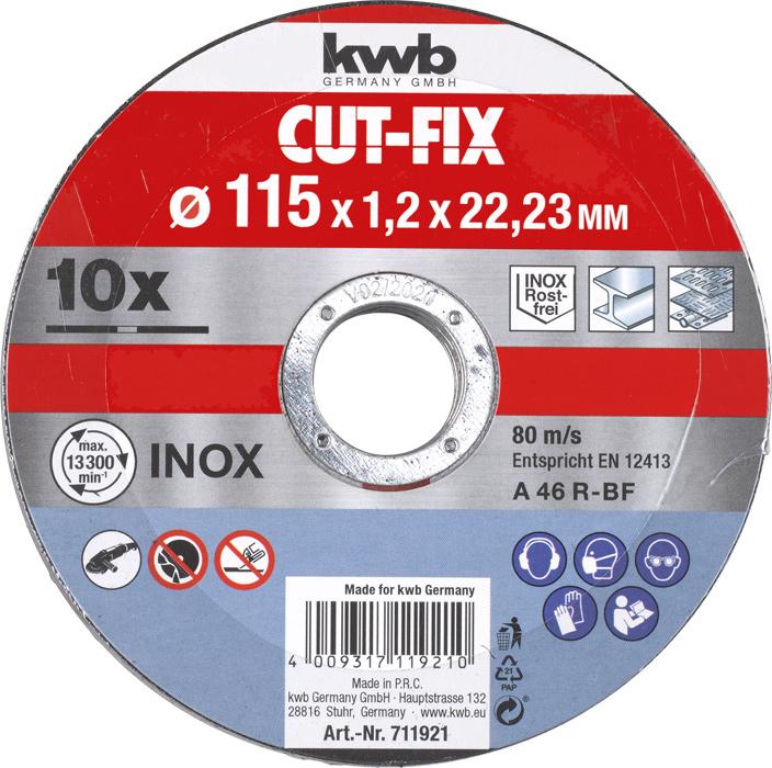 Actual product image kwb Thin cutting disc set 10-piece 115