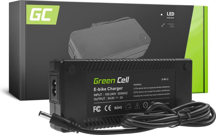 Produktbild GreenCell Charger for E-Bike Batteries - 54.6V/48V - 2A (E-Bike Ladegerät)