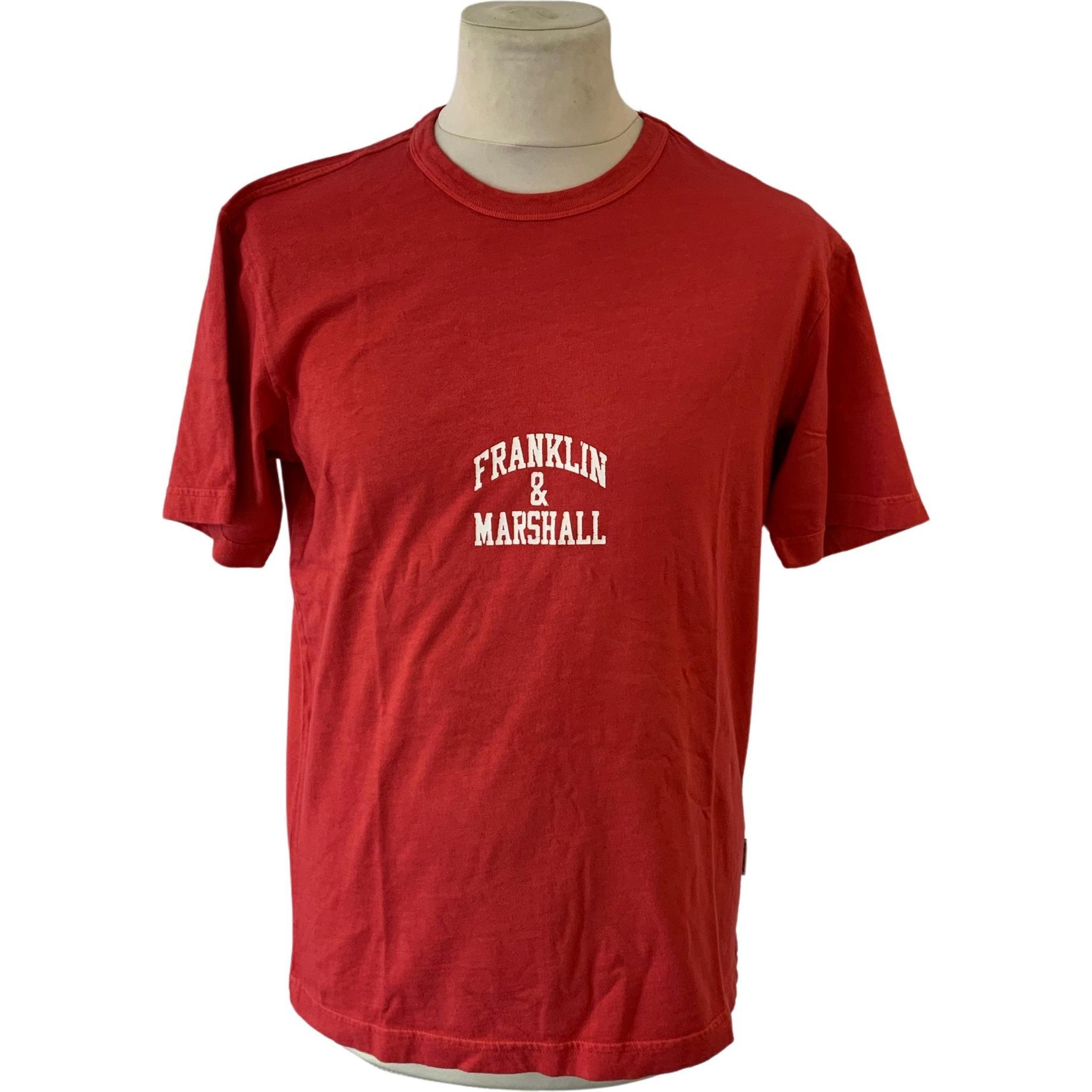 Franklin & Marshall, Herren, Shirt, t-shirt frankin & marsha, Rot, (L)