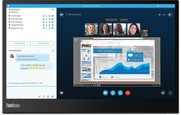 Lenovo ThinkVision M14 (1920 x 1080 pixels, 14")