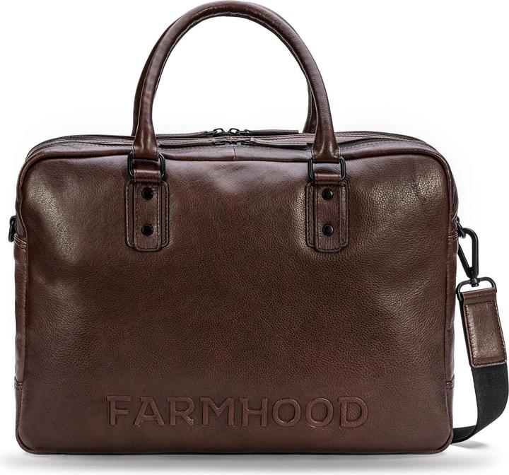 Actual product image Farmhood Memphis briefcase leather 42 cm laptop compartment (16.14")