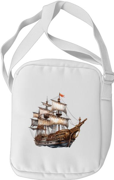 Produktbild Bügelbilder Schulrucksack-Set Piratenschiff