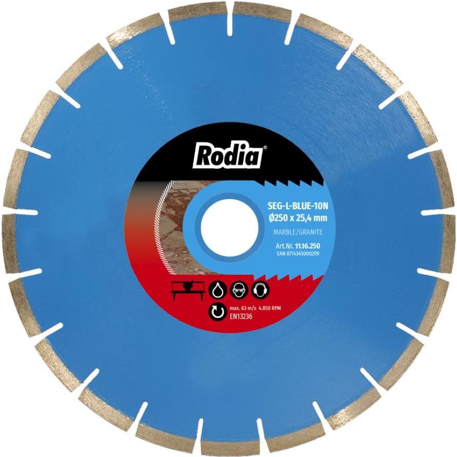 Rodia, Sägeblatt, 11.16.200 SEG-L-BLUE-10N Diamanttrennscheibe 200 x 25,4 mm Granit