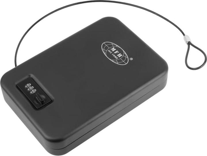 Mfh Beveiligingscassette, zwart, metaal, met cijferslot