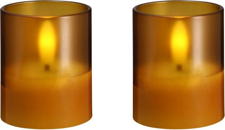 Moods & More Kerze im Glas LED Hurricane, 2er Set (2x)