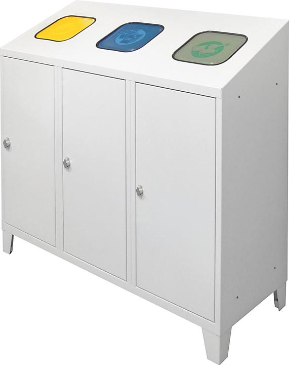 Produktbild ADB Mülltrenner 3x 120,0 l lichtgrau (120 l)