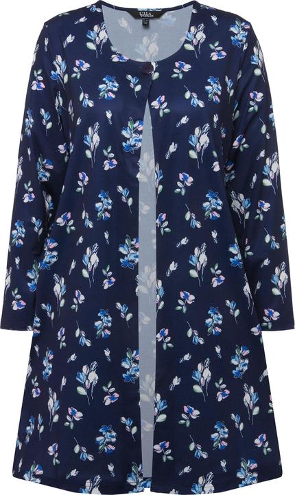 Actual product image Ulla Popken Matte Jersey One Button Print Long Sleeve Jacket (54)