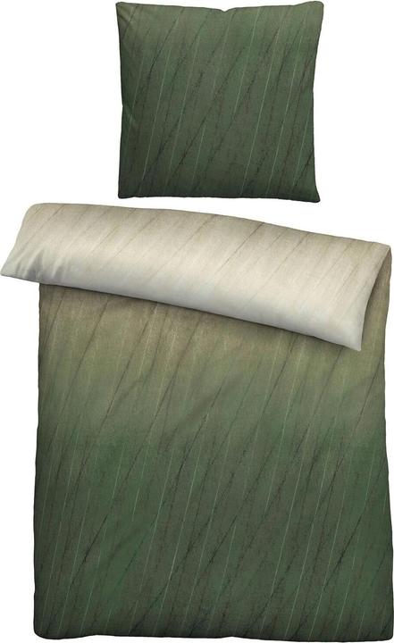 Produktbild Biberna Feinbiber Bettwäsche Farbverlauf fichte (Bettwäsche Set, 135x200 cm + 80x80 cm)
