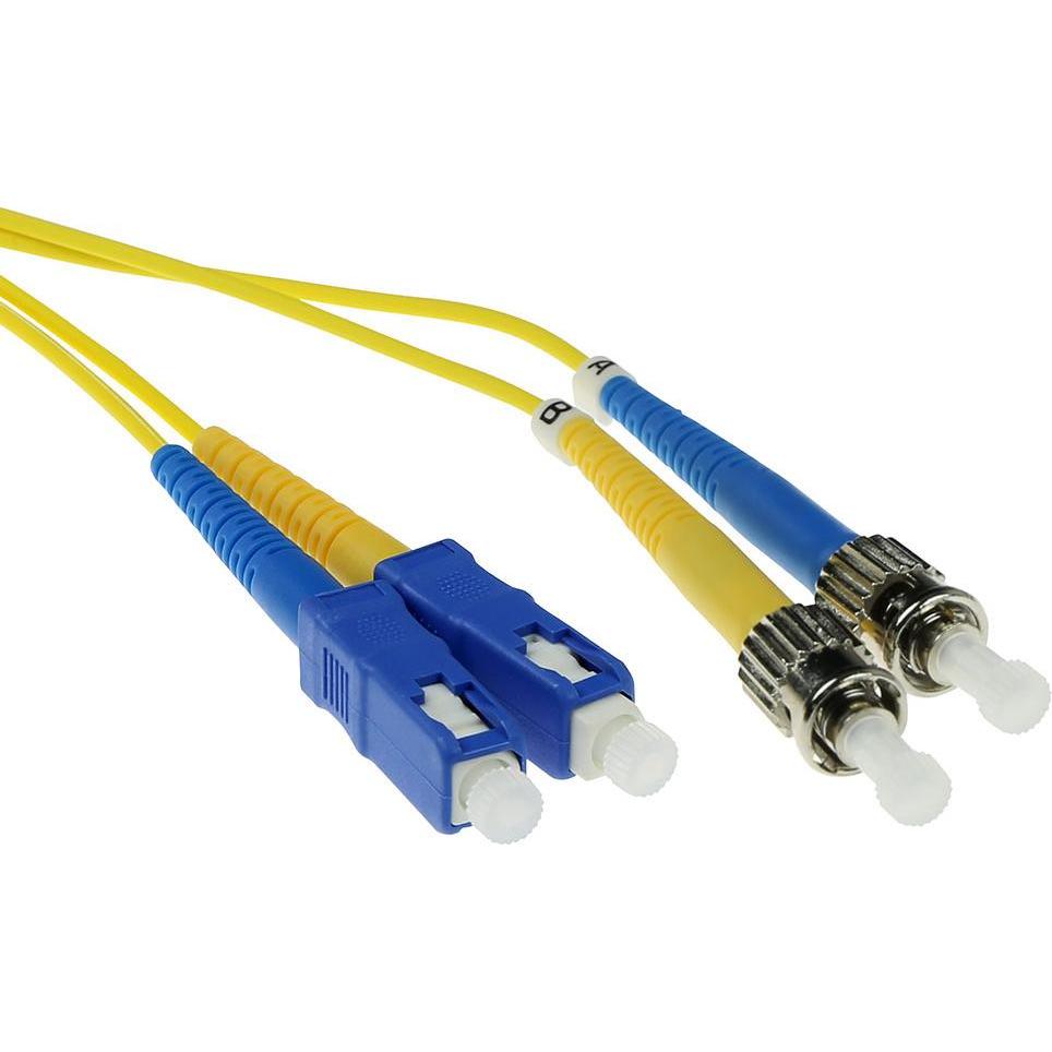 ACT 5 meter LSZH Singlemode 9/125 OS2 fiber patch cable duplex with SC and ST connectors (5 m), Netzwerkkabel