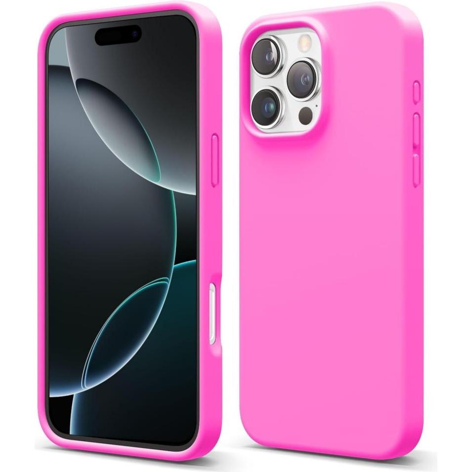 Screenguard Liquid Silicone Case (Apple iPhone 16 Pro), Smartphone Hülle, Pink
