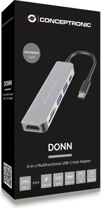 Produktbild Conceptronic DONN02G (USB-C, 6 Ports)