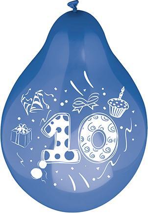 Actual product image Papstar Number balloon assorted colours 10