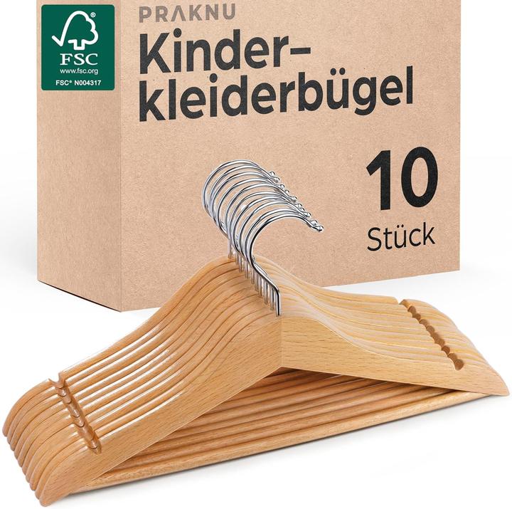 Praknu 10er-Set Kinderkleiderbügel (10x)