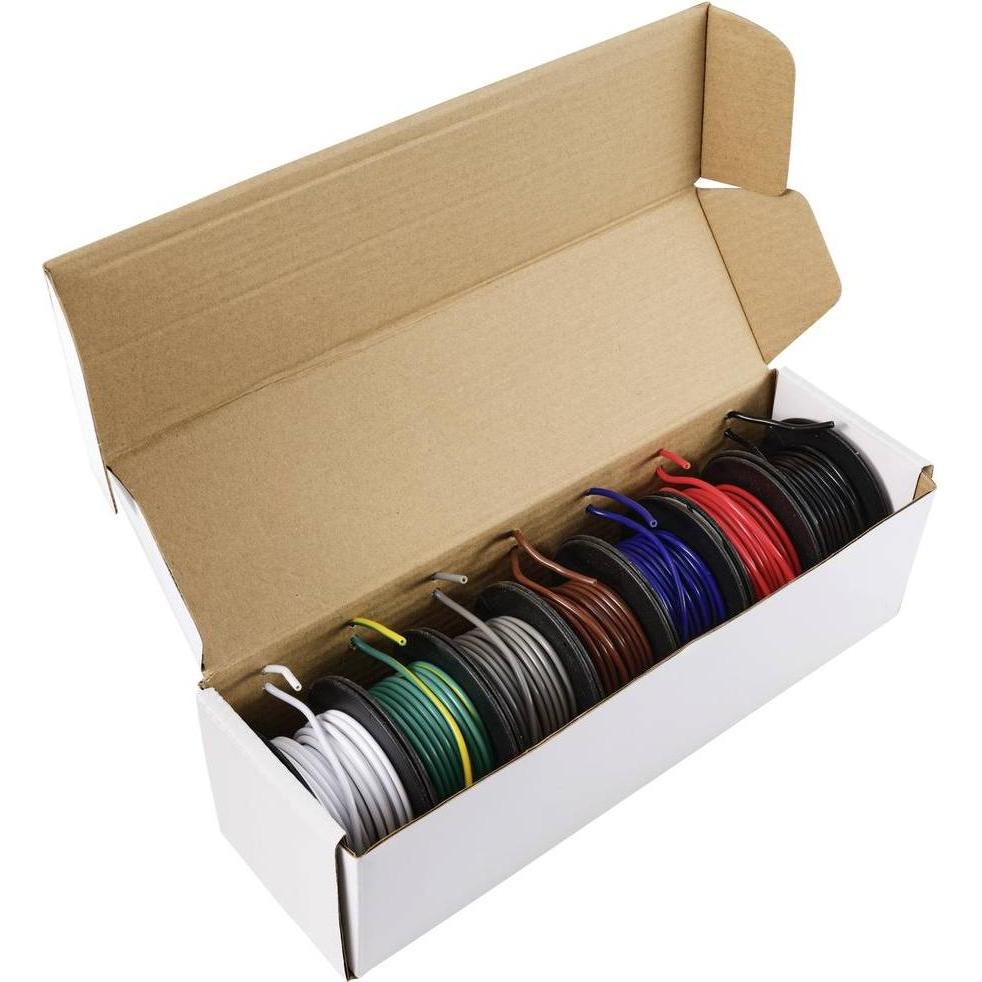 Thumbnail - Tru Components, Kabelleitung, TC-12112364 Litze 0.75 mm² Schwarz, Weiss, Rot, Blue, Braun (5 m)