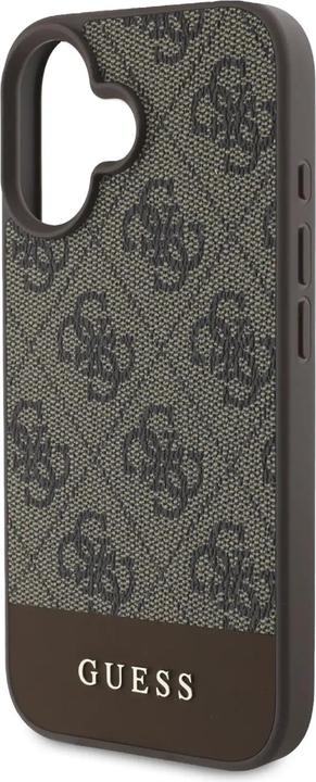 Produktbild Guess GUHCP16LG4GLBR iPhone 16 Pro brązowy/brown HC PC/TPU 4G PU Bottom Stripe (Apple iPhone 16 Pro)