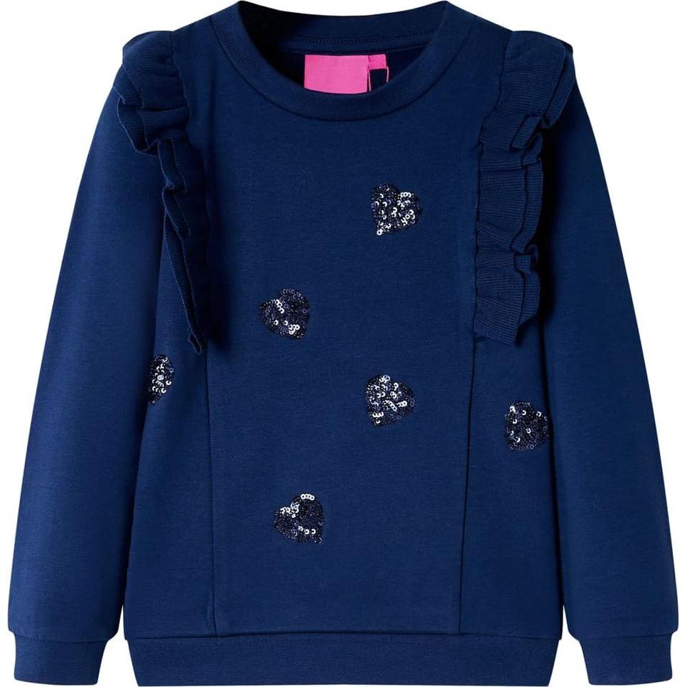 VidaXL, Jungen, Pullover, Kinder-Sweatshirt Marineblau 104,Material: 95 % Baumwolle. 5, Blau, (104)