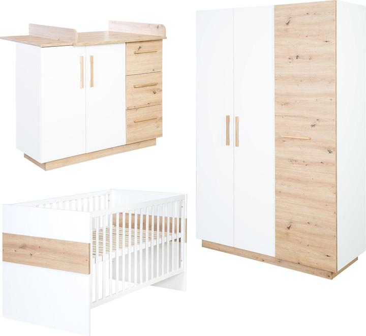 Image du produit Roba Set de chambre d'enfant Lion (Unité de changement, Lit de bébé, Armoires pour enfant)