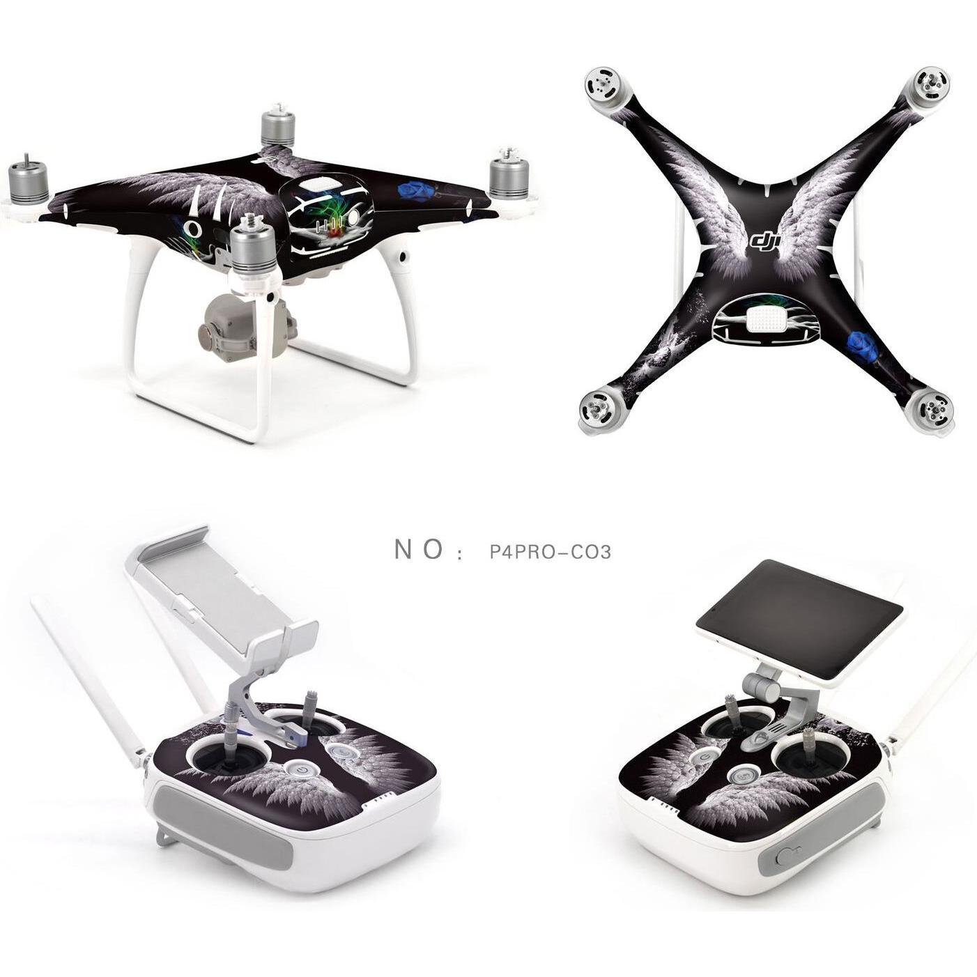 Pgytech Angelo nero della pelle (DJI Phantom 4 Pro), Accessori per drone, Nero, Bianco