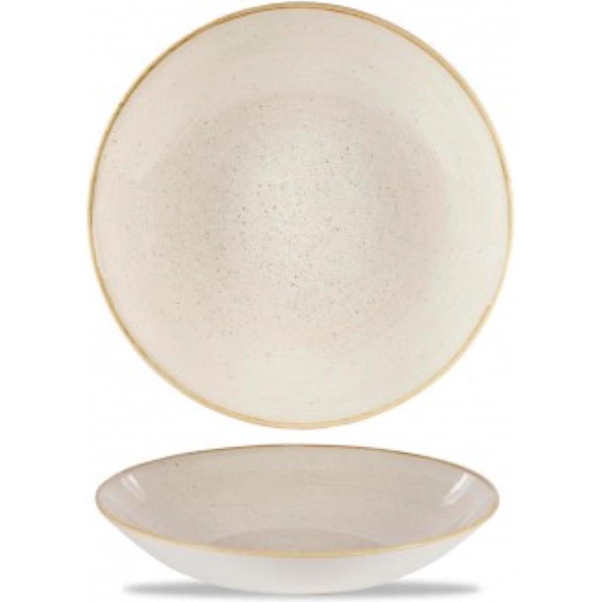 Churchill Stonecast Nutmeg Beige Coupe Teller tief 31cm, Teller, Beige