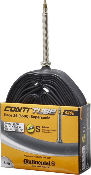 Actual product image Continental Race 26 Supersonic inner tube SV (Presta (SV), 26", 42 mm)