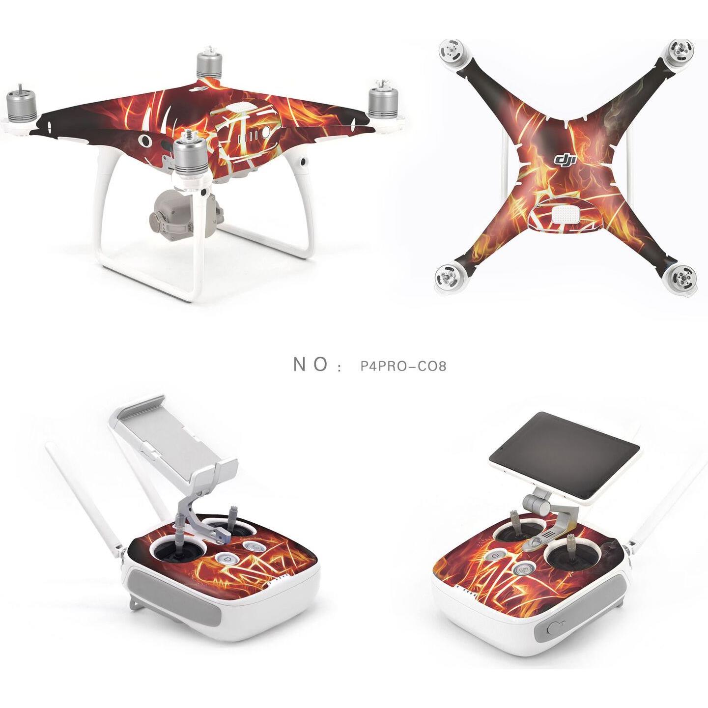 Pgytech Fuoco di pelle (DJI Phantom 4 Pro), Accessori per drone, Rosso