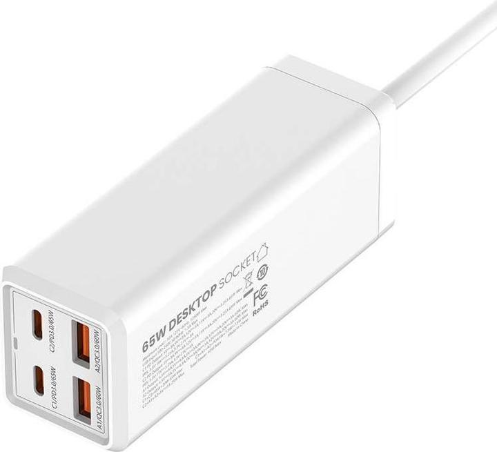 Produktbild Ldnio Power strip with 1 AC socket, 2x USB, 2x USB-C SC1418, EU/US, (white)