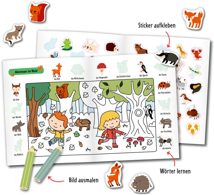 Produktbild Mein erstes Sticker-Malbuch: Lieblingstiere