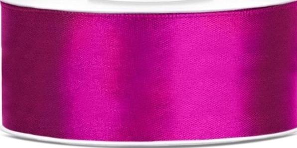 Actual product image Partydeco Satin ribbon, fuchsia, 25mm/25m (1 pc. / 25 lm) (1x)