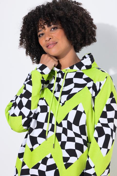 Immagine prodotto Angel of Style Maglia dal taglio oversize con scacchi e cappuccio (50, 52)