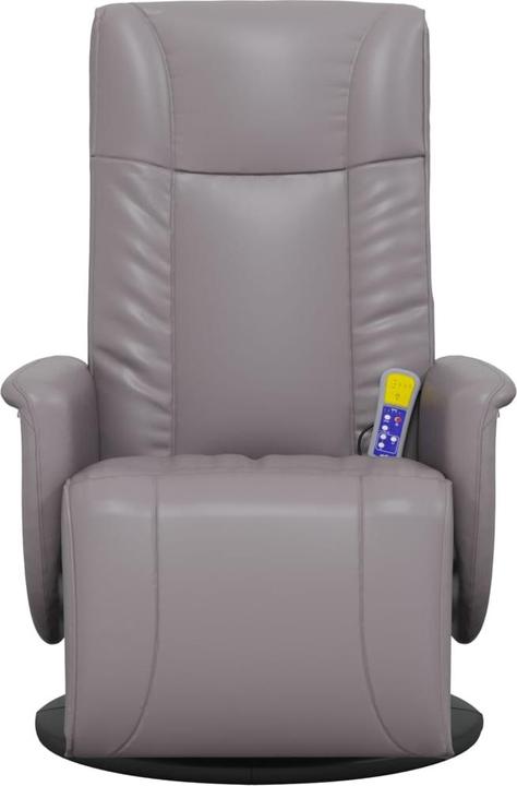 Produktbild vidaXL Massagesessel mit Fussteil Grau Kunstleder,Farbe