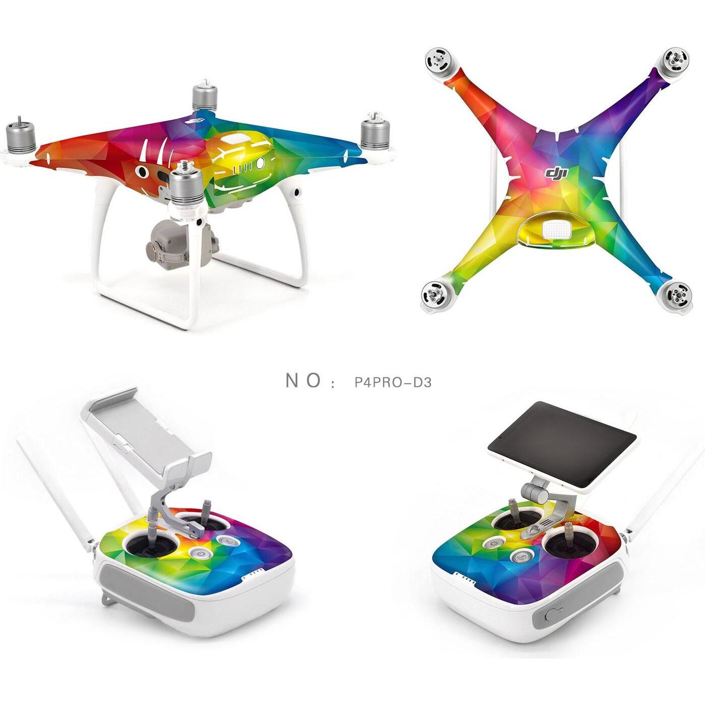 Pgytech Poligono di pelle colorato (DJI Phantom 4 Pro), Accessori per drone, Multicolore
