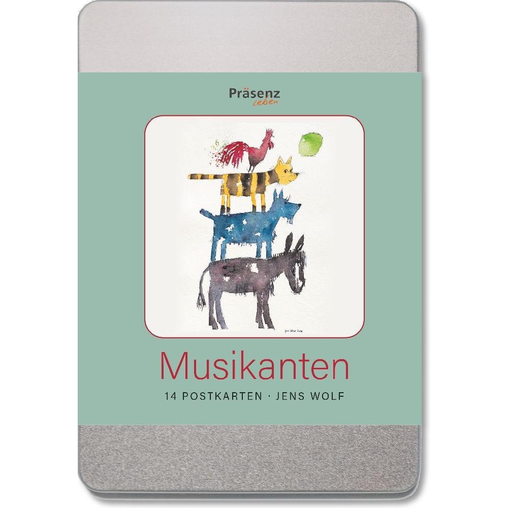 Thumbnail - Präsenz-Verlag, Grusskarte + Briefpapier, Musikanten (14 Stk.)
