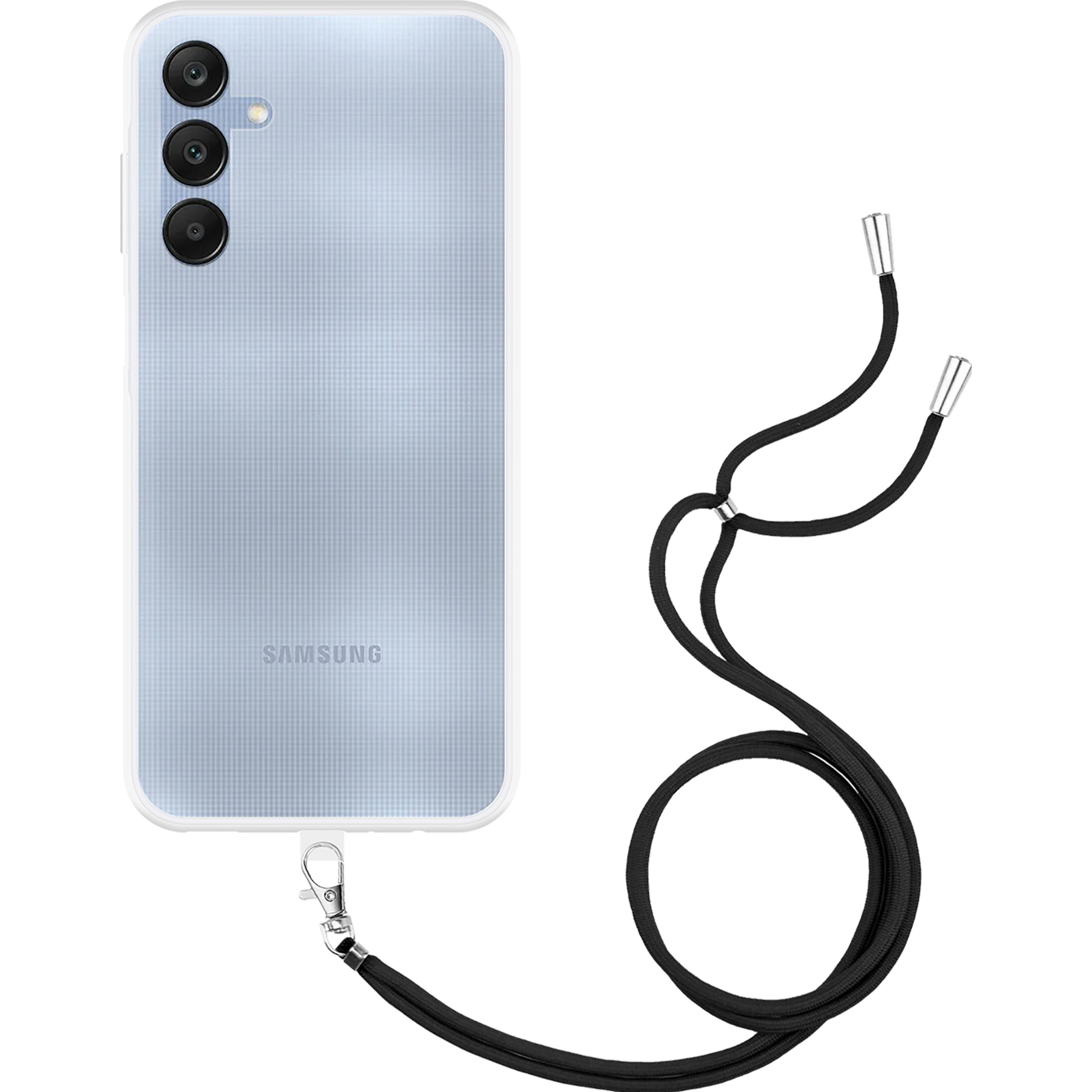 Thumbnail - Cazy Handykette Hülle Kompatibel mit Samsung Galaxy A25 - Silikon Handyhülle mit Band Necklace Hülle -, Handykette, Tran...