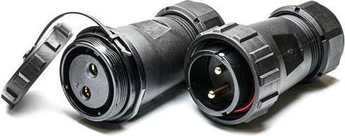 Actual product image RS PRO Round connector plug, socket 2-pole / 50.0A cable mounting, screw connection IP68