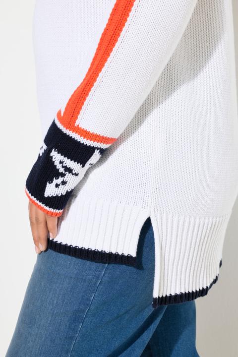 Produktbild Laurasøn Strickpullover mit Jacquard, Rundhalsausschnitt (44, 46)