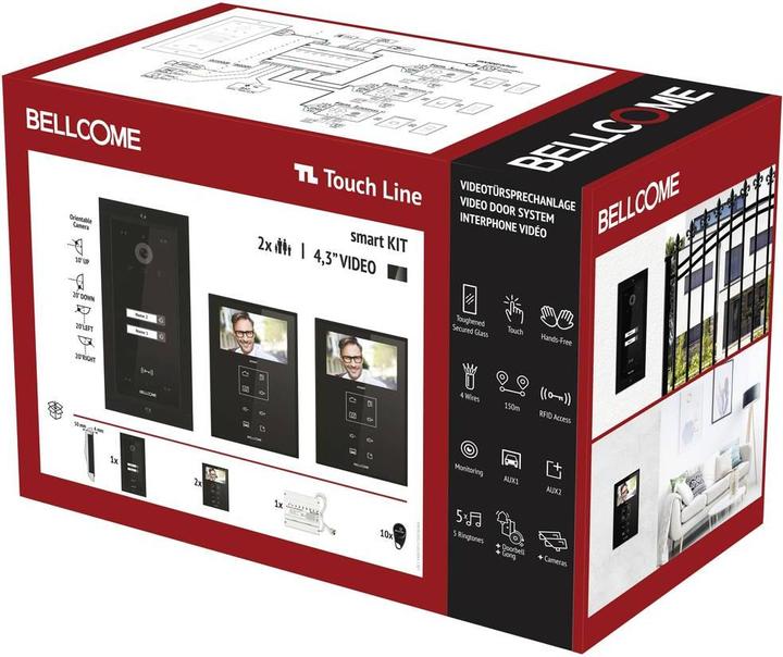 Immagine prodotto Bellcome Videocitofono ELECTRA cablato set completo nero (Cablato)
