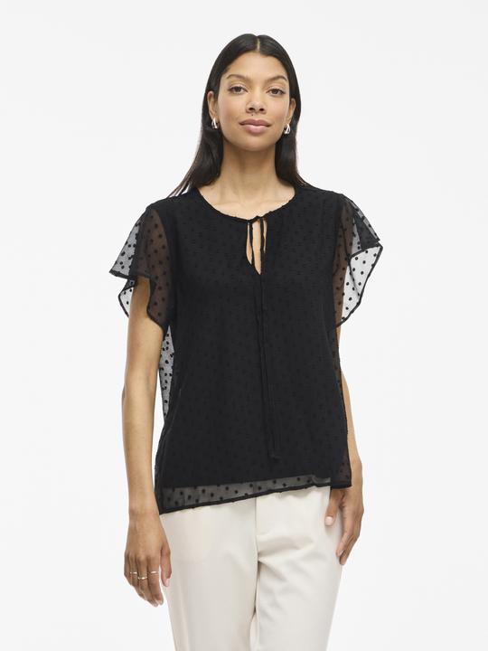 Actual product image Vila Dotted top with short sleeves (36)