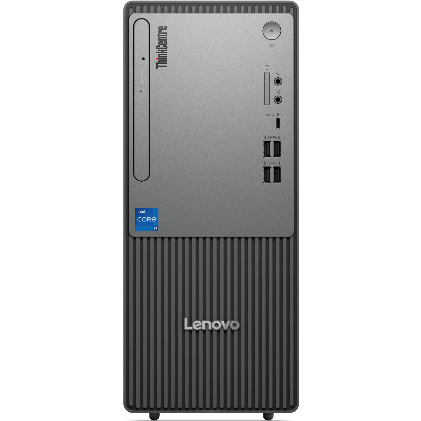 Lenovo ThinkCentre neo 50t Gen 5 (1000 GB, 16 GB, Intel Core i5-14400, UHD Graphics 730), PC, Schwar