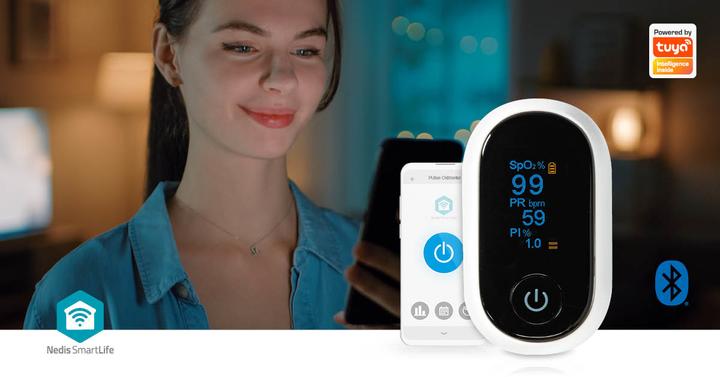 Actual product image Nedis SmartLife Pulse Oximeter | Bluetooth | OLED Display | Audible Alarm / Anti-Motion Interference
