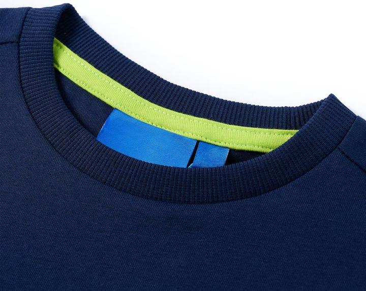 Immagine prodotto VidaXL Camicia a maniche lunghe da bambino blu navy 116,Materiale: 100 (116)