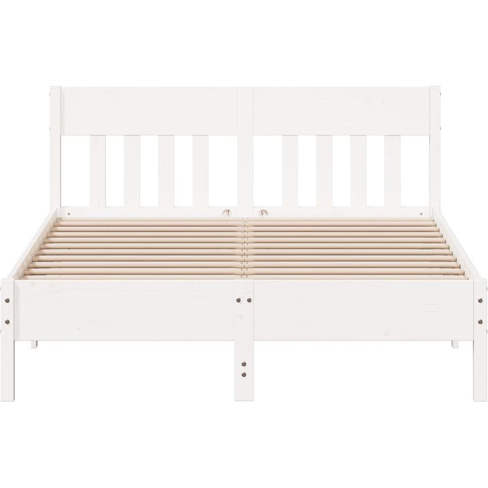 Thumbnail - VidaXL, Bett, Bett mit Kopfteil Kiefer (140 x 200 cm)