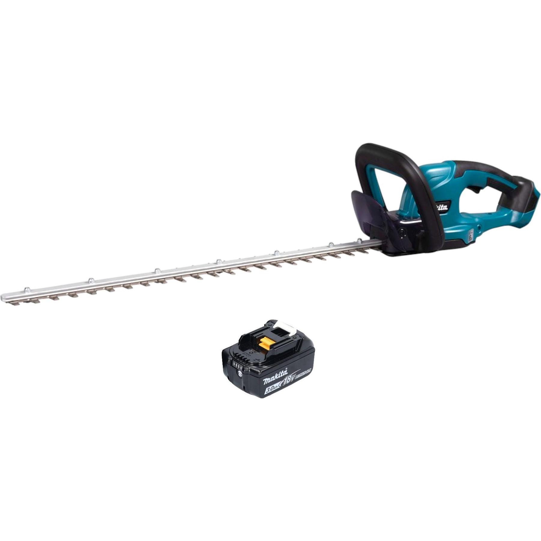 Makita, Heckenschere, DUH 607 F Akku Heckenschere 18 V 60 cm + 1x Akku 3,0 Ah - ohne Ladegerät (Akkuheckenschere)