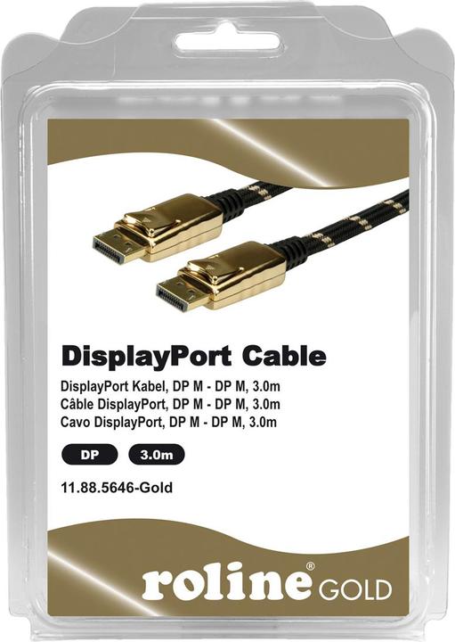 Produktbild Roline DisplayPort — DisplayPort (3 m, DisplayPort, 1.2a)