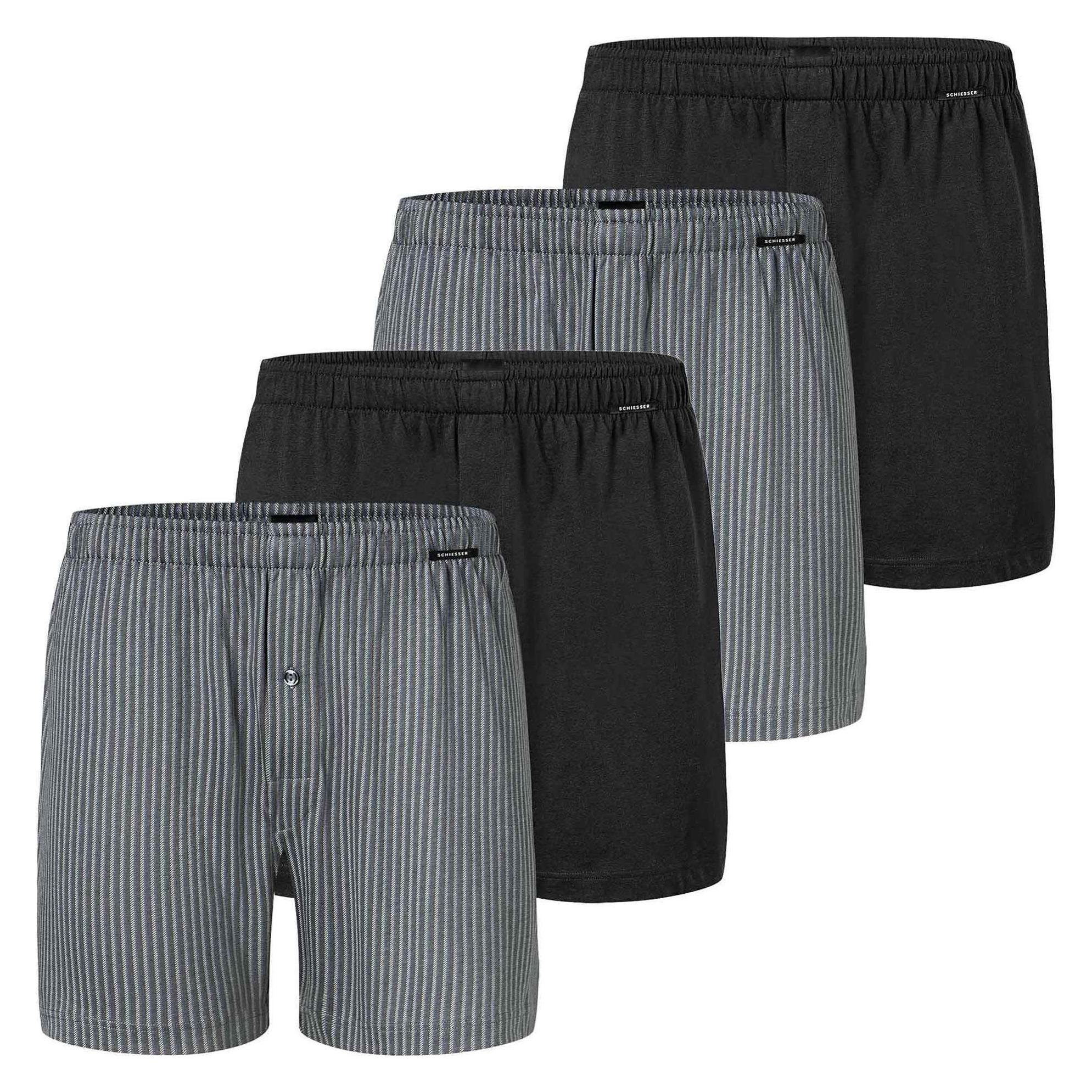 Schiesser, Herren, Unterhosen, 4PACK S, Mehrfarbig, (4XL, 4er Pack)