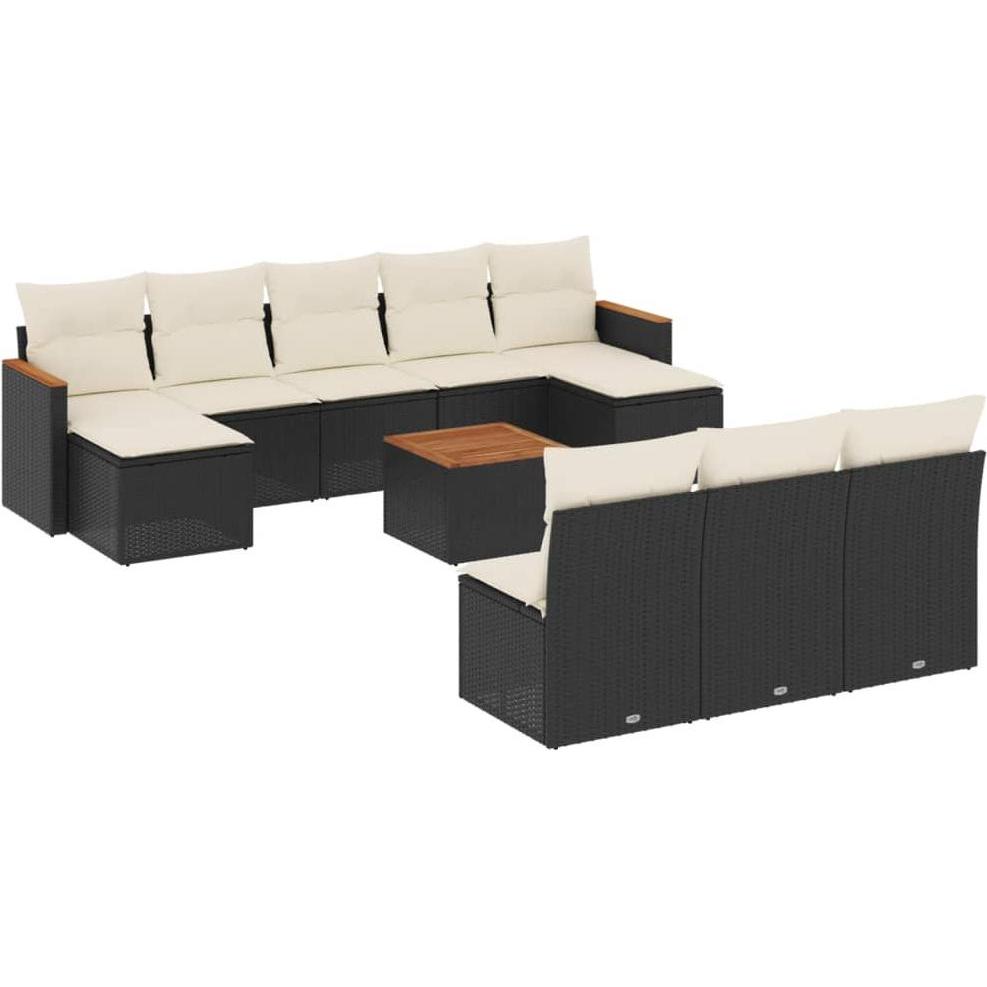 VidaXL, Gartenlounge, 10-tlg. Garten-Lounge-Set mit Kissen