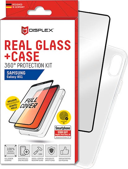 Produktbild Displex Real Glass, 2D Panzerglas + Handyhülle (1 Stück)