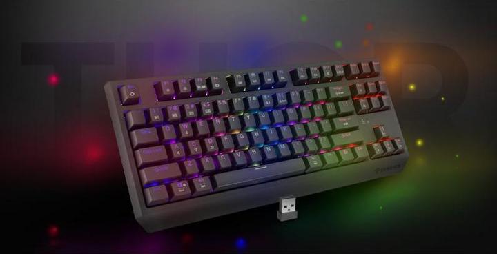 Actual product image Genesis Thor 230 TKL Wireless czarna RGB Outemu Red (US, Cable, Wireless)