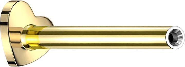 Produktbild Star Piercing Micro Threadless Labret-Stab Herz vergoldet (Titan, ohne Messing)